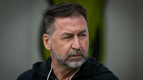 Augusto Melo do Corinthians durante partida contra o Cruzeiro no estádio Mineirão pelo campeonato Brasileiro A 2024. Saída do presidente está sendo pedida