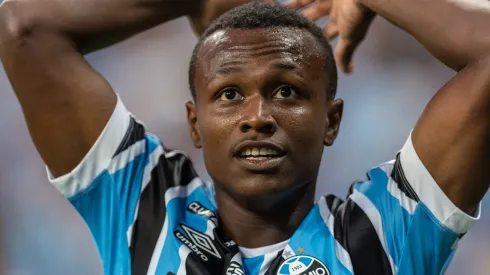 Nathan Fernandes jogador do Gremio durante partida contra o Juventude no estadio Arena do Gremio pelo campeonato Gaucho 2024. Ponta deve ficar no clube gaúcho