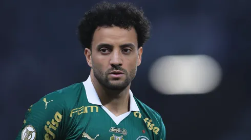 Felipe Anderson jogador do Palmeiras durante partida contra o Cruzeiro no estádio Arena Allianz Parque pelo campeonato Brasileiro A 2024. Ponta quer retomar seu bom futebol