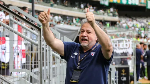 Julio Casares, Presidente do São Paulo, durante partida contra o Palmeiras, pela Supercopa de 2024.
