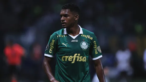 Luis Guilherme, ex-jogador do Palmeiras durante partida da Copa Libertadores de 2024.