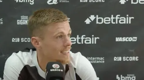 Maxime Domínguez em apresentação no Vasco - Reprodução/Vasco TV