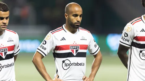 Lucas Moura jogador do Sao Paulo durante partida contra o Palmeiras no estadio Arena Allianz Parque pelo campeonato Brasileiro A 2023.