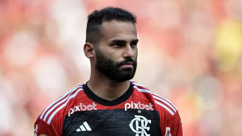 Thiago Maia jogador do Flamengo durante partida contra o Bahia no estadio Maracana pelo campeonato Brasileiro A 2023.