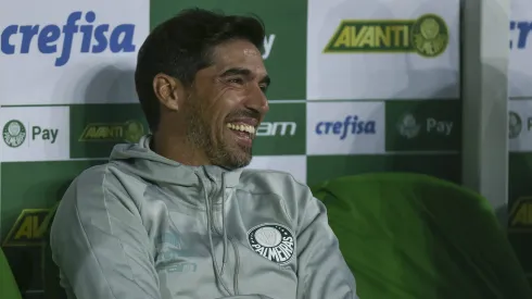 SAO PAULO, BRAZIL - JUNE 20: Head coach Abel Ferreira of Palmeiras laughs during the match between Palmeiras and Red Bull Bragantino at Allianz Parque on June 20, 2024 in Sao Paulo, Brazil. (Photo by Ricardo Moreira/Getty Images)