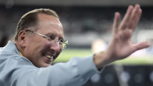 John Textor, dono da SAF do Botafogo, antes da partida contra o Sao Paulo, pela Copa Libertadores.