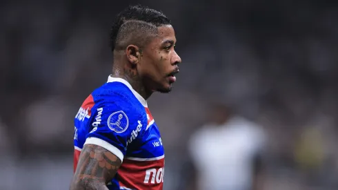 Marinho, jogador do Fortaleza, durante partida contra o Corinthians, pela Copa Sul-Americana.