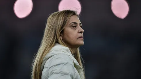 Leila Pereira, presidente do Palmeiras, antes de partida contra o Fluminense, pelo Campeonato Brasileiro.