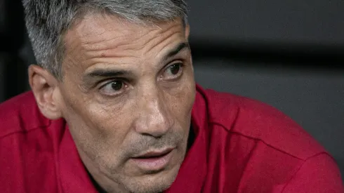 Juan Pablo Vojvoda tecnico do Fortaleza durante partida contra o Atletico-MG no estadio Arena MRV pelo campeonato Brasileiro A 2023.