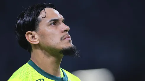 Gustavo Gómez, jogador do Palmeiras, durante partida contra o Bahia, pelo Campeonato Brasileiro.