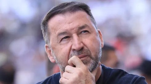 Augusto Melo, presidente do Corinthians, durante partida contra o Juventude, pelo Campeonato Brasileiro.