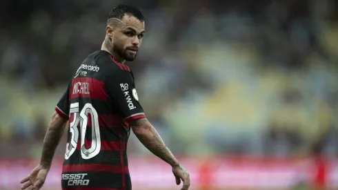 Michael jogador do Flamengo durante partida contra o Bragantino no estádio Maracanã pelo campeonato Brasileiro A 2024. Foto: Jorge Rodrigues/AGIF