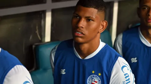 Marcos Victor durante confronto contra o Santos no Brasileirão de 2023.