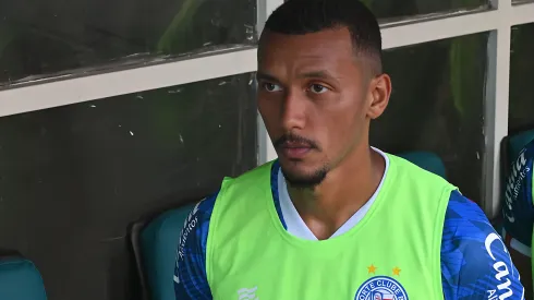 Rezende, jogador do BAHIA, durante partida contra o JEQUIÉ, no estádio Arena Fonte Nova pelo campeonato Baiano 2024.