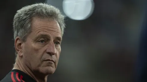 Rodolfo Landim, presidente do Flamengo, antes da partida contra o Vasco (Foto: Jorge Rodrigues/AGIF)