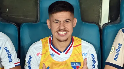 Matheus Rossetto, jogador do Fortaleza, durante partida contra o Bahia, pelo Brasileirão Betano.