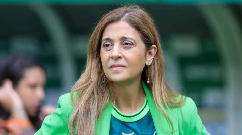 Leila Pereira presidente do Palmeiras antes da partida entre Palmeiras e Agua Santa no estádio Arena Allianz Parque pelo campeonato Paulista 2023. Foto: Marcello Zambrana/AGIF