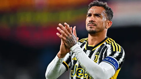 Luiz Danilo of Juventus greets the crowd after the Serie A TIM match between Genoa CFC and Juventus at Stadio Luigi Ferraris on December 15, 2023 in Genoa, Italy.