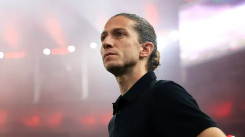 RIO DE JANEIRO, BRAZIL - NOVEMBER 13: Filipe Luis, head coach of Flamengo looks on prior to the match between Flamengo and Atletico Mineiro as part of Brasileirao 2024 at Maracana Stadium on November 13, 2024 in Rio de Janeiro, Brazil. (Photo by Buda Mendes/Getty Images)