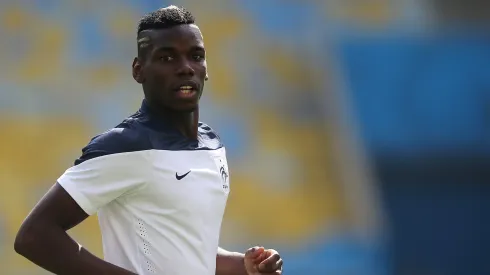 Paul Pogba durante treino de reconhecimento de gramado do Maracanã. Foto: Fernando Soutello/AGIF