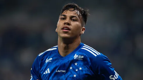 Kaio Jorge, jogador do Cruzeiro, durante partida contra o Criciúma pelo Brasileirão Betano.