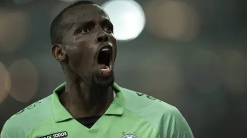 Caique goleiro do Gremio durante partida contra o Fluminense no estadio Maracana pelo campeonato Brasileiro A 2023.