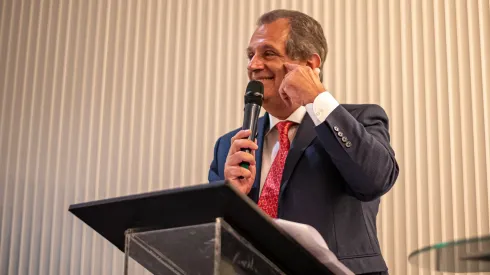 Luiz Eduardo Baptista durante posse no Flamengo. Foto: Paula Reis / Flamengo