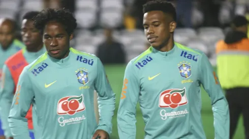 Endrick e Estevão pela Seleção