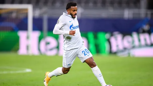 Wendel of St. Petersburg kicks the ball during the UEFA Champions League Group F stage match between Borussia Dortmund and Zenit St. Petersburg at Signal Iduna Park on October 28, 2020 in Dortmund, Germany.