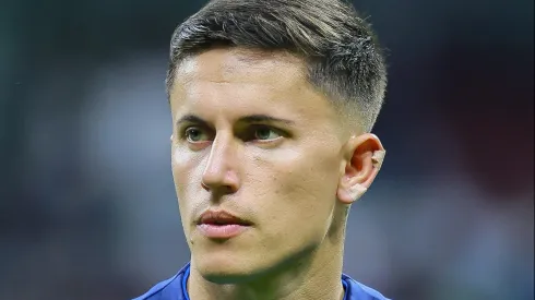 MEXICO CITY, MEXICO - FEBRUARY 21: Brian Rodríguez of America lines up during the 9th round match between America and Mazatlan FC as part of Torneo Clausura 2024 Liga MX at Azteca Stadium on February 21, 2024 in Mexico City, Mexico. (Photo by Manuel Velasquez/Getty Images)