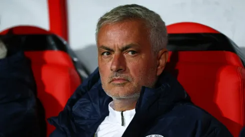 ENSCHEDE, NETHERLANDS - OCTOBER 03: Jose Mourinho, Head Coach of Fenerbahce SK looks on prior to the UEFA Europa League 2024/25 League Phase MD8 match between FC Twente and Besiktas JK at FC Twente Stadium on October 03, 2024 in Enschede, Netherlands. (Photo by Dean Mouhtaropoulos/Getty Images)
