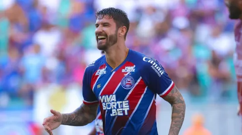 Everaldo, atacante do Bahia, marca gol (Imagem: Catarina Brandão/EC Bahia)
