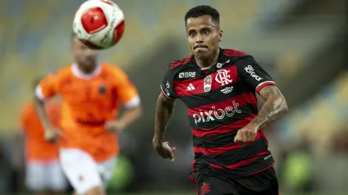 Allan jogador do Flamengo durante partida contra o Nova Iguacu no estadio Maracana pelo campeonato Carioca 2024.
