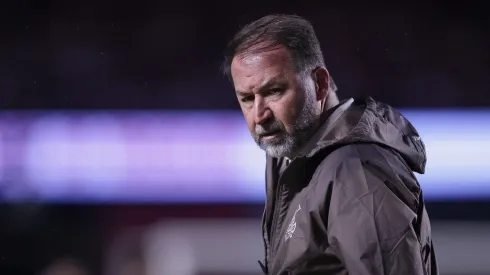 Augusto Melo presidente do Corinthians durante partida contra o São Paulo no estádio Morumbi pelo campeonato Paulista 2025. Foto: Ettore Chiereguini/AGIF