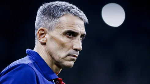 Juan Pablo Vojvoda técnico do Fortaleza durante partida contra o Corinthians no estádio Arena Corinthians pelo campeonato Copa Sul-Americana 2024. Foto: Marco Miatelo/AGIF
