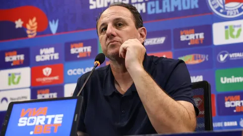 Rogério Ceni, técnico do Bahia, em coletiva após partida contra o Colo-Colo (Ba) (Imagem: Letícia Martins/EC Bahia)