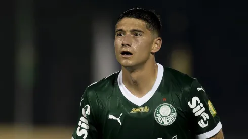 Emiliano Martinez jogador do Palmeiras durante partida contra o Sao Bernardo no estadio Primeiro de Maio pelo campeonato Paulista 2025.
