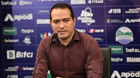 Marcelo Paz em coletiva de imprensa realizada no Arena Castelao. Foto: Kely Pereira/AGIF