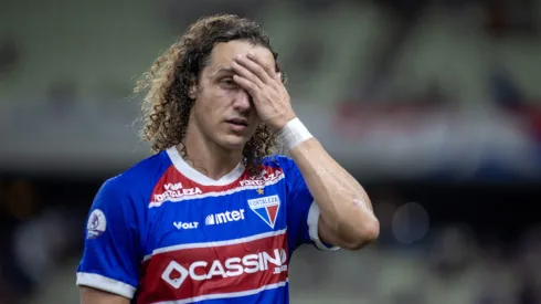David Luiz jogador do Fortaleza lamenta durante partida contra o Ceara no estadio Arena Castelao pelo campeonato Cearense 2025.