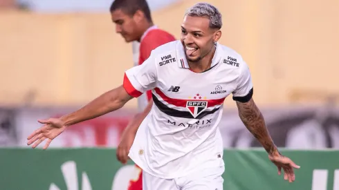 Foto: Guilherme Veiga / São Paulo FC – Matheus Alves comemorando gol na Copinha 2025.