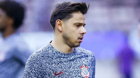 Romero durante aquecimento antes do confronto contra a Portuguesa no Campeonato Paulista de 2025.