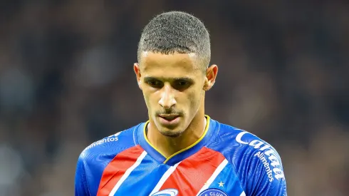 SP – SAO PAULO – 03/12/2024 – BRASILEIRO A 2024, CORINTHIANS X BAHIA – Luciano Juba jogador do Bahia lamenta durante partida contra o Corinthians no estadio Arena Corinthians pelo campeonato Brasileiro A 2024. Foto: Joisel Amaral/AGIF