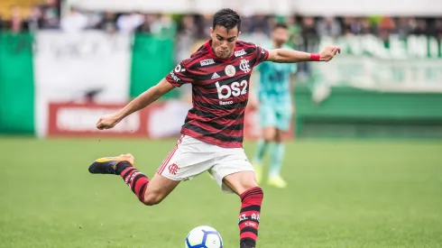 Reinier jogador do Flamengo durante partida contra o Chapecoense no estadio Arena Conda pelo campeonato Brasileiro A 2019.