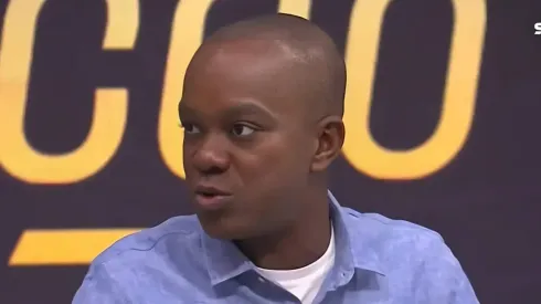 PC Oliveira falou sobre o pênalti anulado do Botafogo – Foto: Reprodução/SporTV.