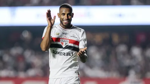 Andre Silva jogador do Sao Paulo durante partida contra o Sport no estadio Morumbi pelo campeonato Brasileiro A 2025. Foto: Marco Miatelo/AGIF