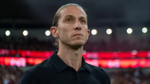 Filipe Luis tecnico do Flamengo durante partida contra o Vasco no estadio Maracana pelo campeonato Brasileiro A 2025. Foto: Thiago Ribeiro/AGIF