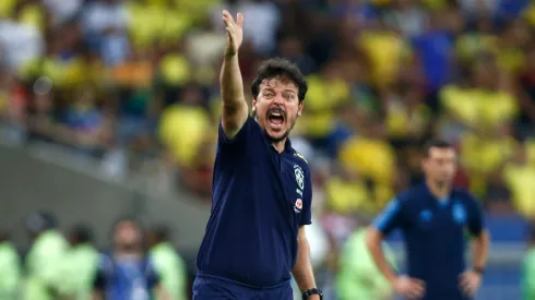 RIO DE JANEIRO, BRAZIL – NOVEMBER 21: Fernando Diniz, head coach of Brazil, reacts during a FIFA World Cup 2026 Qualifier match between Brazil and Argentina at Maracana Stadium on November 21, 2023 in Rio de Janeiro, Brazil. (Photo by Wagner Meier/Getty Images)