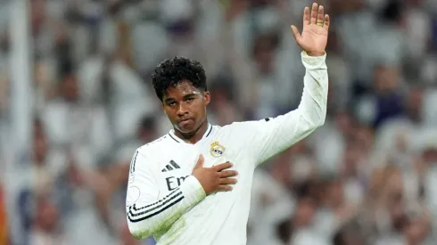 Endrick em campo pelo Real Madrid. (Photo by Angel Martinez/Getty Images)