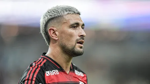 Arrascaeta jogador do Flamengo durante partida contra o Marica no estadio Maracana pelo campeonato Carioca 2025.