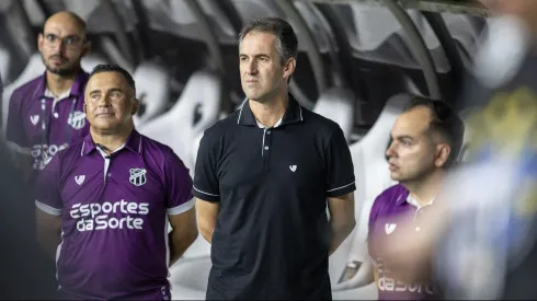 Leo conde tecnico do Ceara durante partida contra o Sao Paulo no estadio Arena Castelao pelo campeonato Brasileiro A 2025. Foto: Baggio Rodrigues/AGIF